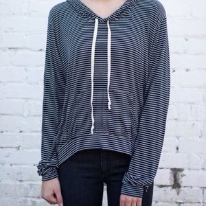 Brandy Navy & White Sriped Layla Hoodie